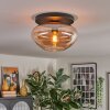 Mertola ceiling light, globe light Amber, 1-light source