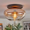 Mertola ceiling light, globe light Amber, clear, 1-light source