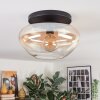 Mertola ceiling light, globe light Amber, clear, 1-light source