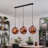 Gastor hanging light, globe light, pendant light coppery, 3-light sources