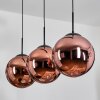 Gastor hanging light, globe light, pendant light coppery, 3-light sources
