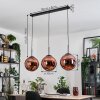 Gastor hanging light, globe light, pendant light coppery, 3-light sources