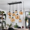 Gastor hanging light, globe light, pendant light Amber, 8-light sources