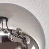 Chehalis ceiling light, globe light 76 cm chrome, Smoke-coloured, 12-light sources