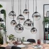 Gastor hanging light, globe light, pendant light clear, Smoke-coloured, 8-light sources