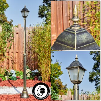 Naofe lamp post, path light gold, black, 1-light source