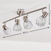 PARADO Ceiling light matt nickel, 4-light sources