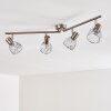 PARADO Ceiling light matt nickel, 4-light sources