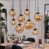 Gastor hanging light, globe light, pendant light Amber, 8-light sources