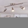 Crina ceiling light, ceiling spotlight chrome, matt nickel, 3-light sources