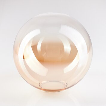 Glass lamp shade  Gastor replacement glass, spare part 15 cm Amber, clear