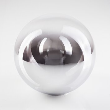 Gastor replacement glass, spare part 15 cm chrome, clear, Smoke-coloured