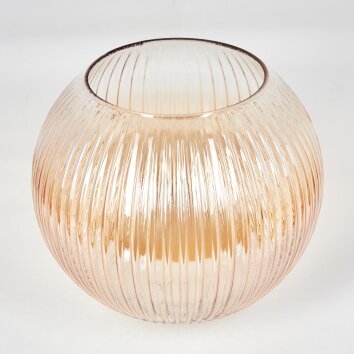 Glass lampshade  Koyoto replacement glass, spare part 25 cm Amber, clear
