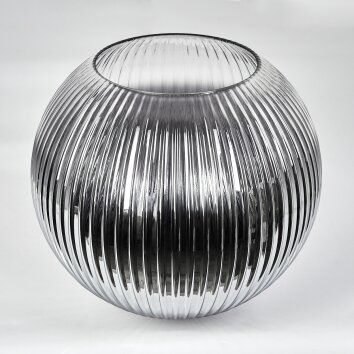 Lamp shade made of glass  Koyoto replacement glass, spare part 30 cm clear, Smoke-coloured