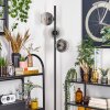 Koyoto floor lamp clear, Smoke-coloured, 3-light sources