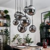 Gastor hanging light, globe light, pendant light Smoke-coloured, 8-light sources