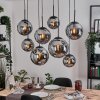 Gastor hanging light, globe light, pendant light Smoke-coloured, 8-light sources