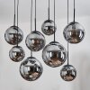 Gastor hanging light, globe light, pendant light Smoke-coloured, 8-light sources