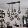 Gastor hanging light, globe light, pendant light Smoke-coloured, 8-light sources