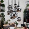Gastor hanging light, globe light, pendant light Smoke-coloured, 8-light sources