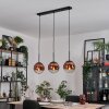 Gastor hanging light, globe light, pendant light 20 cm clear, coppery, 3-light sources