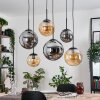 Gastor hanging light, globe light, pendant light Amber, Smoke-coloured, 6-light sources
