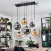 Gastor hanging light, globe light, pendant light Amber, Smoke-coloured, 6-light sources