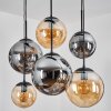 Gastor hanging light, globe light, pendant light Amber, Smoke-coloured, 6-light sources