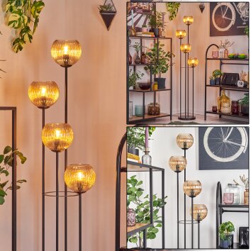 Koyoto floor lamp 30 cm Amber, 4-light sources