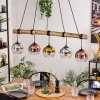 Koyoto hanging light, globe light, pendant light Ecru, black, 5-light sources