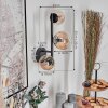 Chehalis globe light, wall light 23 cm Amber, clear, 3-light sources