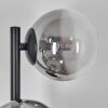 Chehalis globe light, wall light 28 cm chrome, clear, Smoke-coloured, 3-light sources