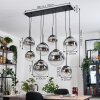 Gastor hanging light, globe light, pendant light clear, Smoke-coloured, 8-light sources