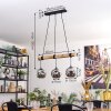 Ripoll hanging light, globe light, pendant light Ecru, black, 3-light sources