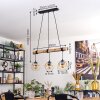 Ripoll hanging light, globe light, pendant light Ecru, black, 3-light sources