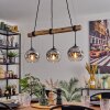 Ripoll hanging light, globe light, pendant light Ecru, black, 3-light sources