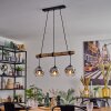 Ripoll hanging light, globe light, pendant light Ecru, black, 3-light sources