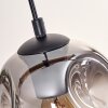Ripoll hanging light, globe light, pendant light Ecru, black, 3-light sources