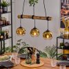 Ripoll hanging light, globe light, pendant light Ecru, black, 3-light sources