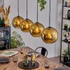 Koyoto hanging light, globe light, pendant light gold, 4-light sources