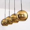 Koyoto hanging light, globe light, pendant light gold, 4-light sources
