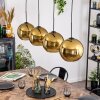 Koyoto hanging light, globe light, pendant light gold, 4-light sources