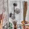 Chehalis globe light, wall light 23 cm Smoke-coloured, 3-light sources
