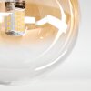 Chehalis ceiling light, globe light Amber, clear, 3-light sources