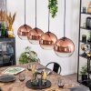 Koyoto hanging light, globe light, pendant light clear, coppery, 4-light sources