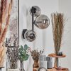 Chehalis globe light, wall light 23 cm Smoke-coloured, 3-light sources
