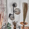 Chehalis globe light, wall light 23 cm Smoke-coloured, 3-light sources