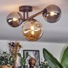 Chehalis ceiling light, globe light 23 cm Amber, Smoke-coloured, 3-light sources