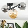 Chehalis ceiling light, globe light 23 cm Amber, Smoke-coloured, 3-light sources