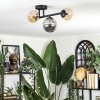 Chehalis ceiling light, globe light 23 cm Amber, Smoke-coloured, 3-light sources